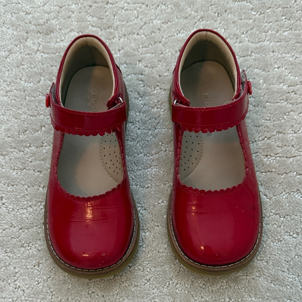 Elephantito Shiny Red Mary Jane Dress Shoes
